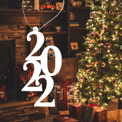 2022 Blue Christmas Ornament – 3D Printed Holiday Decor | Made in USA Chatelet Manufacturing 