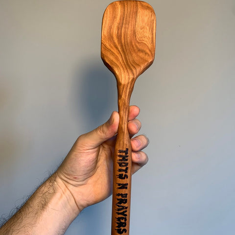 Handmade Wooden Spatula With Engraved Message – Kitchen Utensil | Made in USA Shop Cat Woodworks  item