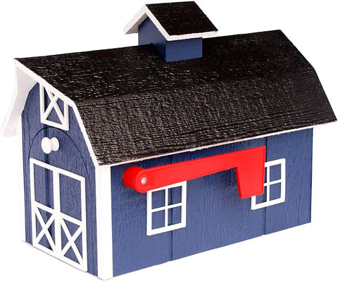 22 Inch Amish Craft Dutch Barn Style Wooden Mailbox – Rustic Post-Mount Outdoor Decor | Made in USA Amish Toy Box  Tools & Home Improvement