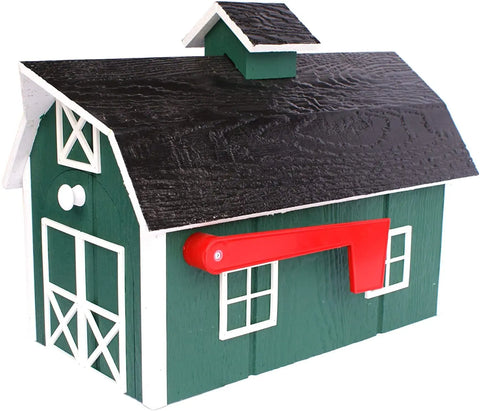 22 Inch Amish Craft Dutch Barn Style Wooden Mailbox – Rustic Post-Mount Outdoor Decor | Made in USA Amish Toy Box  Tools & Home Improvement