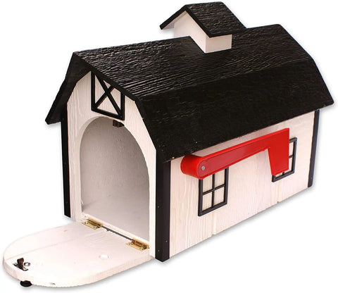 22 Inch Amish Craft Dutch Barn Style Wooden Mailbox – Rustic Post-Mount Outdoor Decor | Made in USA Amish Toy Box  Tools & Home Improvement