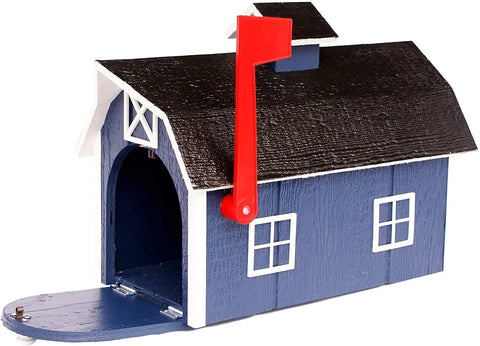22 Inch Amish Craft Dutch Barn Style Wooden Mailbox – Rustic Post-Mount Outdoor Decor | Made in USA Amish Toy Box  Tools & Home Improvement