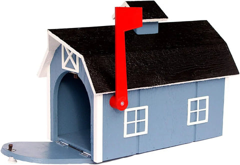 22 Inch Amish Craft Dutch Barn Style Wooden Mailbox – Rustic Post-Mount Outdoor Decor | Made in USA Amish Toy Box  Tools & Home Improvement