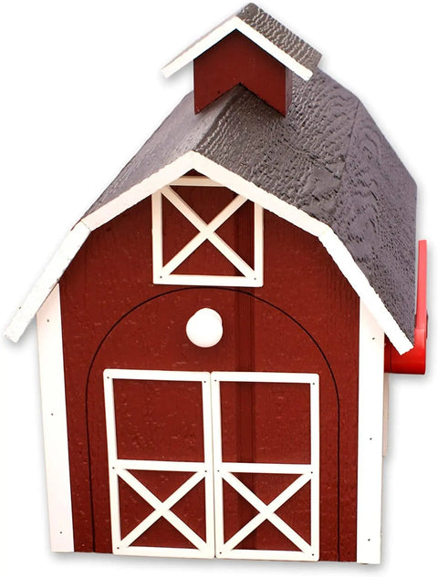 22 Inch Amish Craft Dutch Barn Style Wooden Mailbox – Rustic Post-Mount Outdoor Decor | Made in USA Amish Toy Box  Tools & Home Improvement