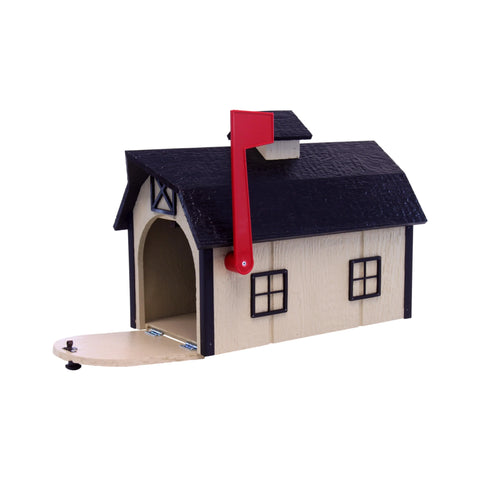 22 Inch Amish Craft Dutch Barn Style Wooden Mailbox – Rustic Post-Mount Outdoor Decor | Made in USA Amish Toy Box  Tools & Home Improvement