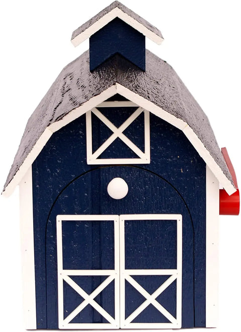 22 Inch Amish Craft Dutch Barn Style Wooden Mailbox – Rustic Post-Mount Outdoor Decor | Made in USA Amish Toy Box  Tools & Home Improvement