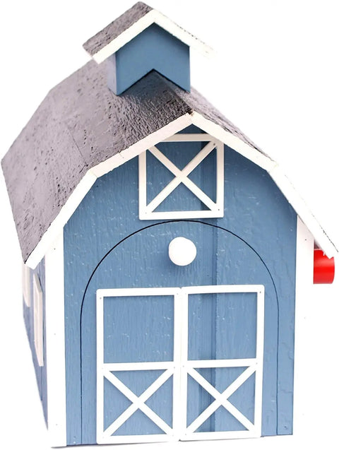22 Inch Amish Craft Dutch Barn Style Wooden Mailbox – Rustic Post-Mount Outdoor Decor | Made in USA Amish Toy Box  Tools & Home Improvement