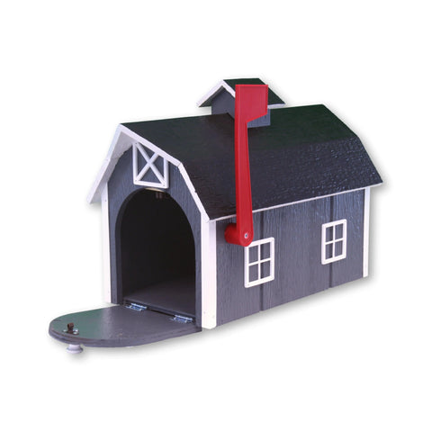 22 Inch Amish Craft Dutch Barn Style Wooden Mailbox – Rustic Post-Mount Outdoor Decor | Made in USA Amish Toy Box  Tools & Home Improvement
