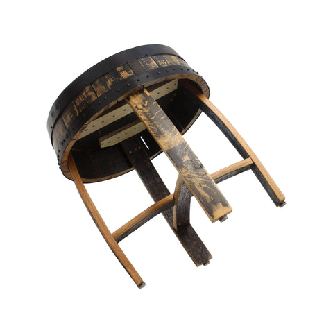 22 Inch Rustic Barrel End Table – Handcrafted Reclaimed Whiskey Barrel Wood | Made in USA Amish Toy Box  End Table
