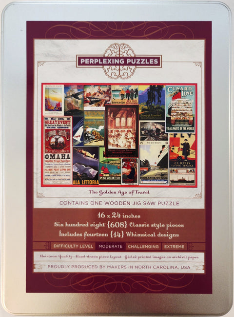 The Golden Age of Travel, Wooden Puzzle, 608 Pcs Perplexing Puzzles  Jigsaw Puzzles