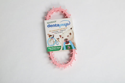 Dentapup Pink Dog Dental Chew Toy – Plaque Removal Dental Care | Made in USA Dentapup 