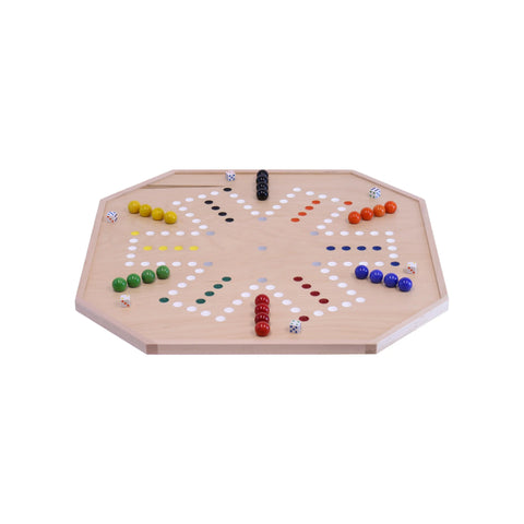 25 Inch Amish Crafted Aggravation and Chinese Checkers Combo Game Board Set – Maple Wood with Large Marbles | Made in USA Amish Toy Box  Toy
