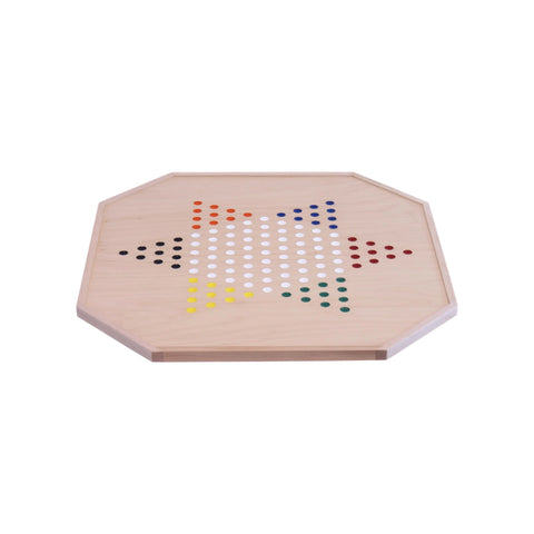 25 Inch Amish Crafted Aggravation and Chinese Checkers Combo Game Board Set – Maple Wood with Large Marbles | Made in USA Amish Toy Box  Toy