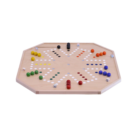 25 Inch Amish Crafted Aggravation and Chinese Checkers Combo Game Board Set – Maple Wood with Large Marbles | Made in USA Amish Toy Box  Toy