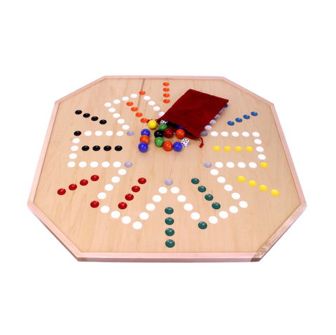 25 Inch Handmade Wooden Aggravation Game Board – Maple Wood Family Game Set | Made in USA Amish Toy Box  Games and Puzzles