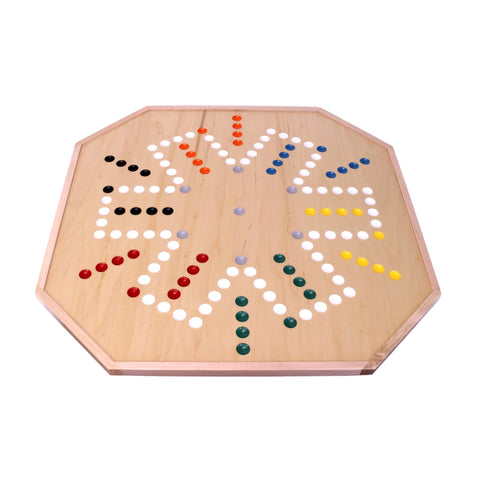 25 Inch Handmade Wooden Aggravation Game Board – Maple Wood Family Game Set | Made in USA Amish Toy Box  Games and Puzzles