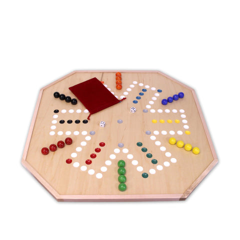 25 Inch Handmade Wooden Aggravation Game Board – Maple Wood Family Game Set | Made in USA Amish Toy Box  Games and Puzzles