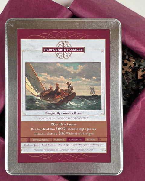 Breezing Up, Winslow Homer, Wooden Puzzle, 602 Pcs Perplexing Puzzles  Jigsaw Puzzles