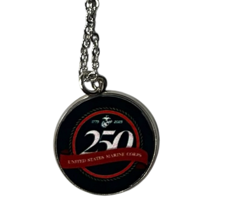 250th Anniversary Military Pendant Necklace – Silver Or Gold Plated Stainless Steel – Handmade USA | Unisex Adjustable Chain Gift Michelle Marie Boutique  Necklace