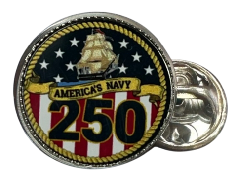250th Anniversary Military Tie Pin – Stainless Steel Commemorative Emblem | Made in USA – Army Navy Marine Corps Officially Licensed Accessory Michelle Marie Boutique  Tie Pin