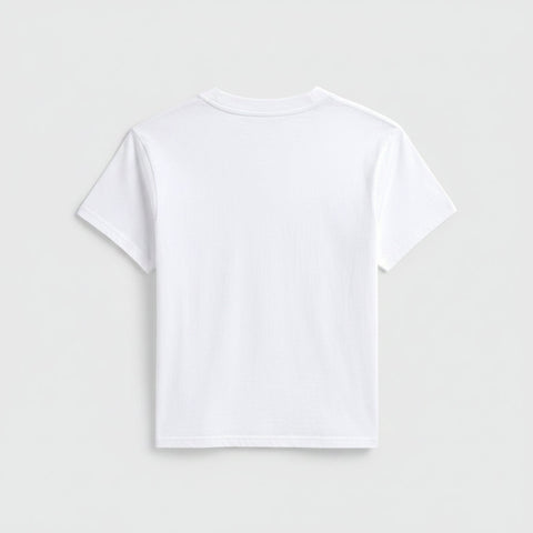Vintage-Inspired Petite Cropped T-Shirt – Close Fit Daily Essential | Made in USA EcoCycle Cotton US Standard Apparel  SS SIDE SEAM TEE