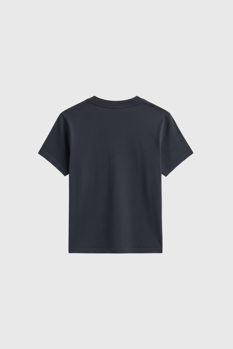 Vintage-Inspired Petite Cropped T-Shirt – Close Fit Daily Essential | Made in USA EcoCycle Cotton US Standard Apparel  SS SIDE SEAM TEE