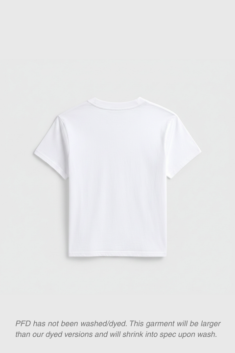 Vintage-Inspired Petite Cropped T-Shirt – Close Fit Daily Essential | Made in USA EcoCycle Cotton US Standard Apparel  SS SIDE SEAM TEE