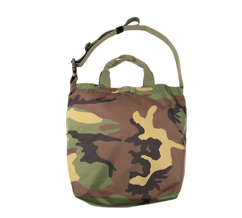 Water-Resistant Woodland Camo 2-Way Shoulder Bag – Durable Packcloth Nylon | Made in USA MIS  Shoulder Bag