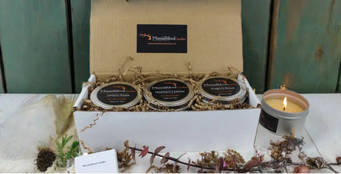 3 Candles -Soy Tin Collection MorninWood Candles  Candles