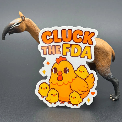 3 Inch Cluck The FDA Decorative Sticker – Vibrant Chicken Design | Made in USA Arts & Crafts Embellishment American Lictor  Vinyl Stickers