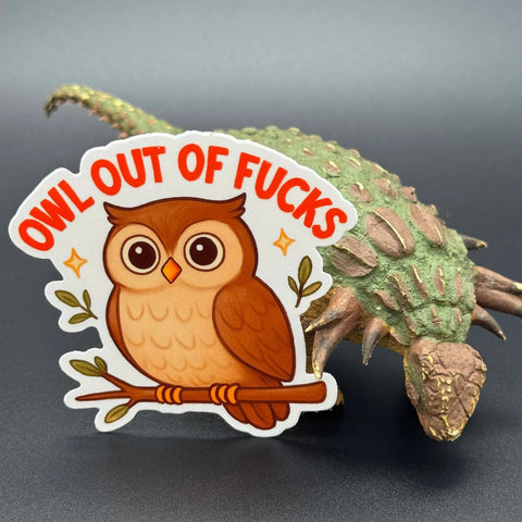 3 Inch Humorous Owl Decorative Sticker – Creative Arts & Crafts Embellishment | Made in USA American Lictor  Vinyl Stickers
