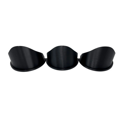 The Chatelet Manufacturing 3-Pack Gallon Paint Pourer, designed for gallon-sized paint cans to prevent spills, is displayed side by side against a white background.