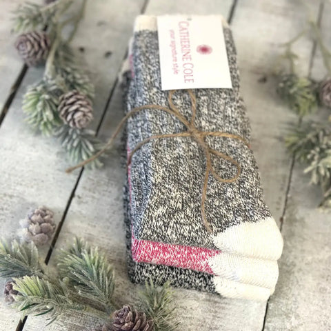 3 Pair Bundle - Cotton Marled Yarn Crew Socks Catherine Cole Studio  socks