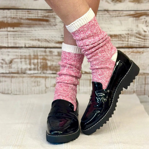 3 Pair Bundle – Recycled Cotton Marled Yarn Crew Socks 8 Inch – Soft Durable Blend | Made in USA Catherine Cole  socks