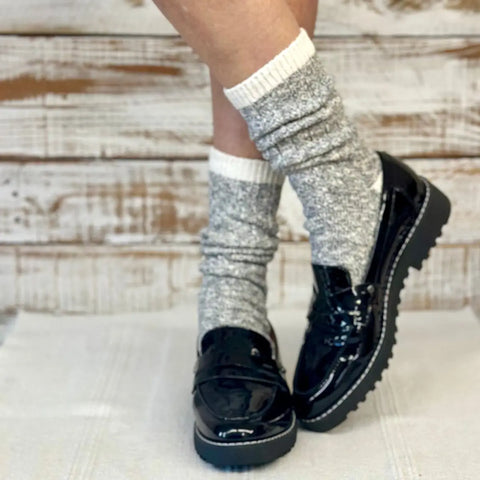 3 Pair Bundle – Recycled Cotton Marled Yarn Crew Socks 8 Inch – Soft Durable Blend | Made in USA Catherine Cole  socks