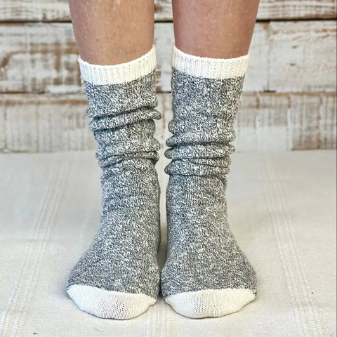 3 Pair Bundle – Recycled Cotton Marled Yarn Crew Socks 8 Inch – Soft Durable Blend | Made in USA Catherine Cole  socks