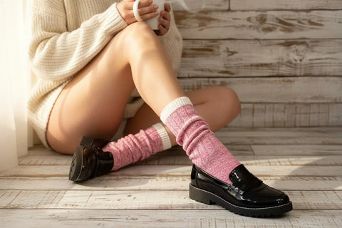 3 Pair Bundle – Recycled Cotton Marled Yarn Crew Socks 8 Inch – Soft Durable Blend | Made in USA Catherine Cole  socks