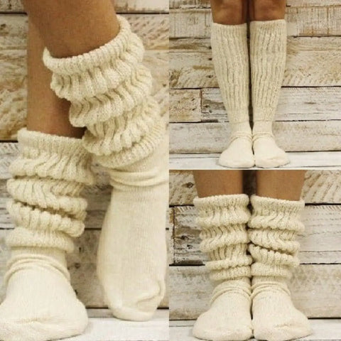 3 Pairs Natural Slouch Socks Bundle – Soft Vintage Style | Made in USA Catherine Cole  socks