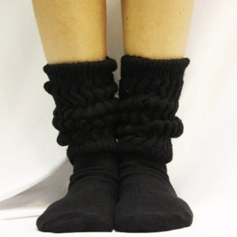 3 Pairs Premium Slouch Socks Bundle – Black White Natural | Made in USA Catherine Cole  socks