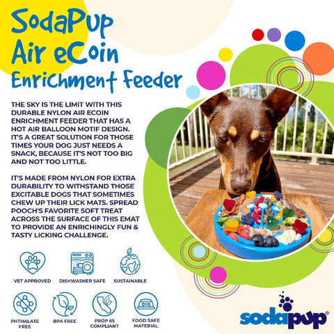 SodaPup Durable Nylon Dog Enrichment Feeder – Air eCoin Design | Made in USA SodaPup  ECOIN