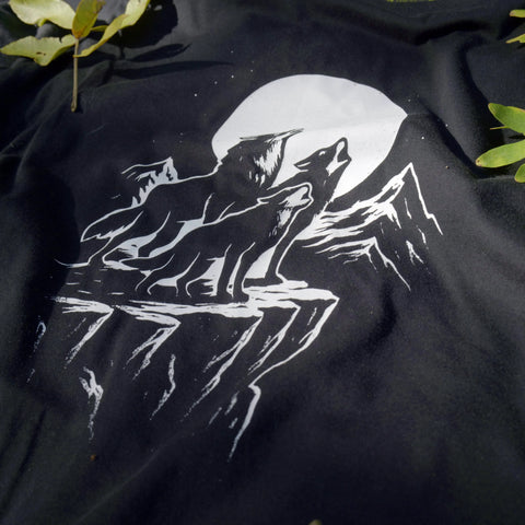 3 Wolf Moon T-Shirt – Premium American Cotton Tee With Classic Pack Design | Made in USA American Lictor  T-Shirt