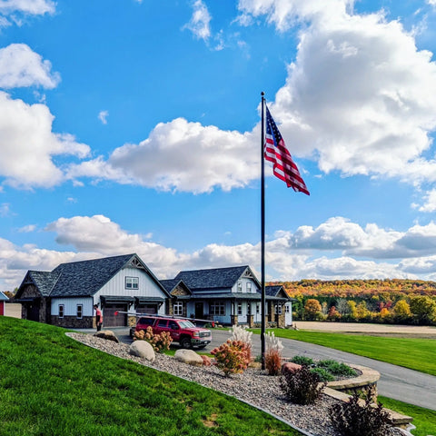 30 Foot Tapered Aluminum Flagpole With External Halyard – Heavy-Duty 5 Inch Diameter | Made in USA Freedom Flag and Pole 