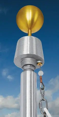 30 Foot Tapered Aluminum Flagpole With Internal Winch – Commercial Grade 5 Inch | Made in USA Freedom Flag and Pole 