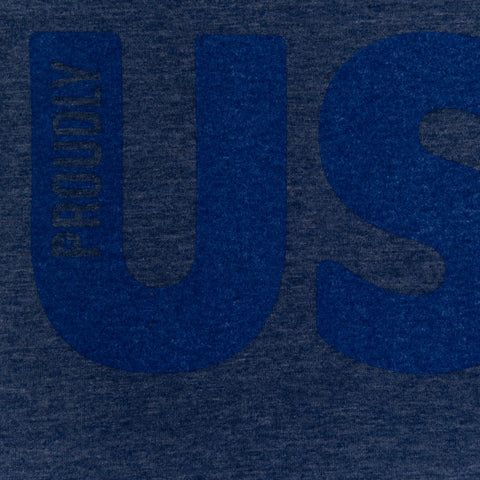 Women's Heather Denim TriBlend T-Shirt – Patriotic USA Graphic Tee | Made in USA Proudly USA  T-shirt