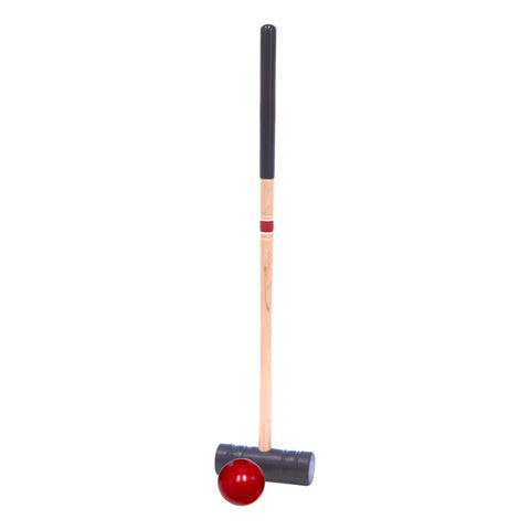 32 Inch Hard Maple Handle Croquet Mallet with Durable Polymer Head – Flag Game Equipment | Made in USA Amish Toy Box 