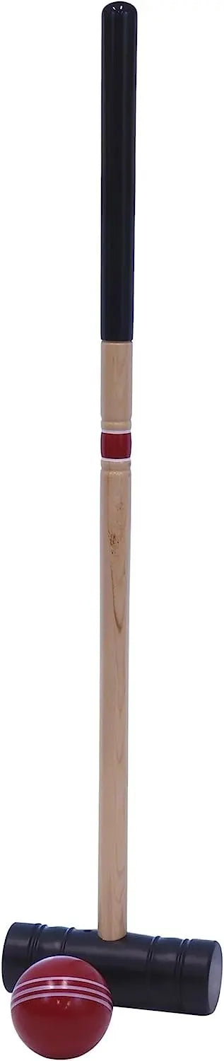 32 Inch Hard Maple Handle Croquet Mallet with Durable Polymer Head – Flag Game Equipment | Made in USA Amish Toy Box 
