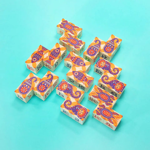 32-Piece Devanagari Alphabet Wooden Blocks Set – Educational Hindi Language Toy | Made in USA Uncle Goose  Languages