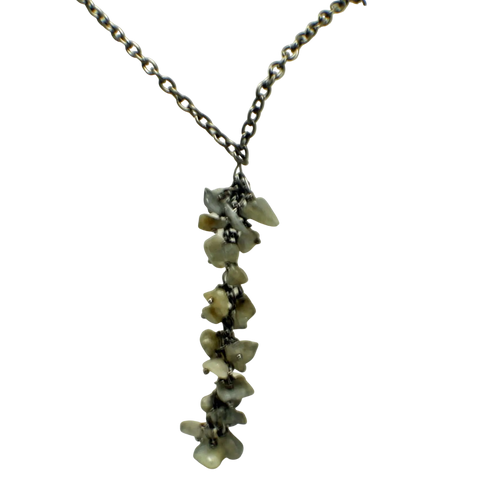 34 Inch Artisan Gemstone Cluster Long Necklace – Adjustable Lobster Clasp – American Made Jewelry | Michelle Marie Boutique Made in USA Michelle Marie Boutique  Necklace