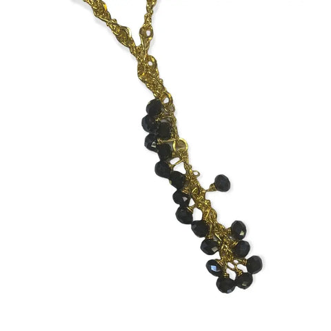 34 Inch Gold Crystal Cluster Necklace – Handmade Statement Jewelry by Michelle Marie Boutique | Made in USA Michelle Marie Boutique  necklace