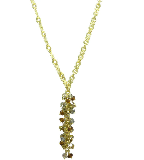 34 Inch Long Crystal Cluster Necklace – Adjustable Lobster Clasp Jewelry | Handmade in USA by Michelle Marie Boutique Michelle Marie Boutique  necklace